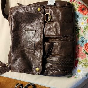 Brown leather Fossill purse